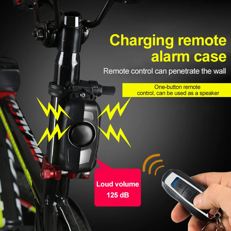 

Anchtek USB Charging Anti-Theft Bike Vibration Alarm Wireless Remote Control Security System Electric Bike Car Motorcycle Alarms