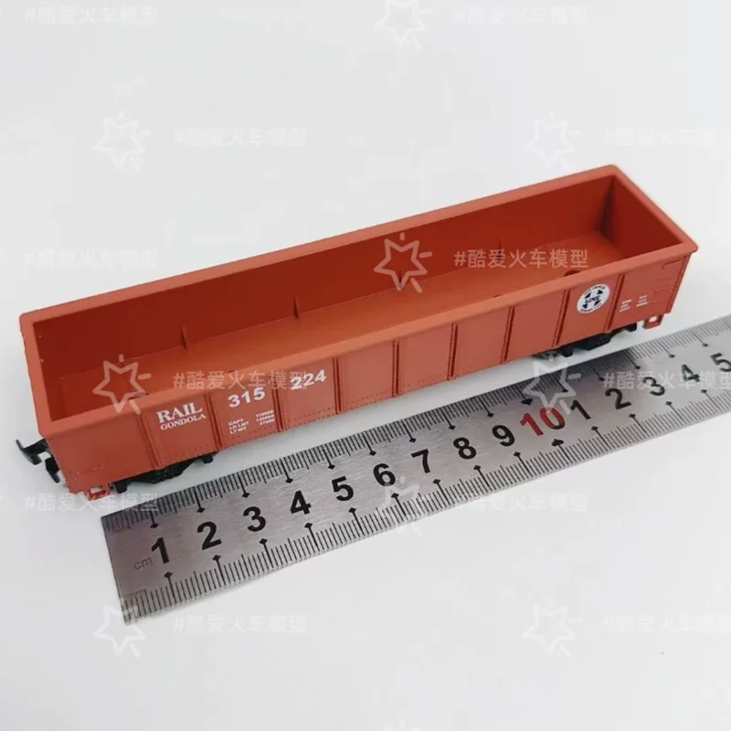 HF 1:87 HO Scale 40' Gondola/Flatcar with Guard Rails/Tank Caboose/Reefer Car Multiple Railroad Train Models Simulation Toy