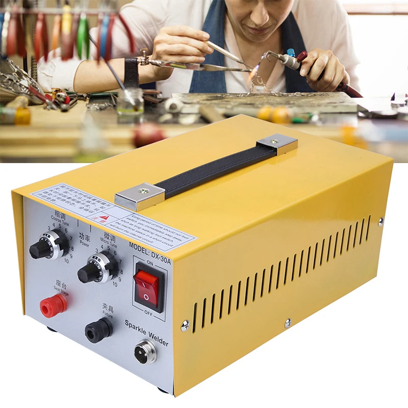 Jewelry Spot Sparkle Welder 30A 400W Jewelry Weldering Machine Platinum Gold Silver Pulse Sparkle Spot Welder Solding Tool
