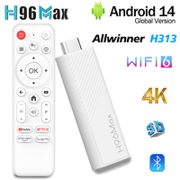 H96 MAX H313 TV Stick Android 14 Allwinner H313 TV Box  Google Voice Media Player2GB 8GB /16GB Wifi6 BT 4K HD AV1 Set Top Box