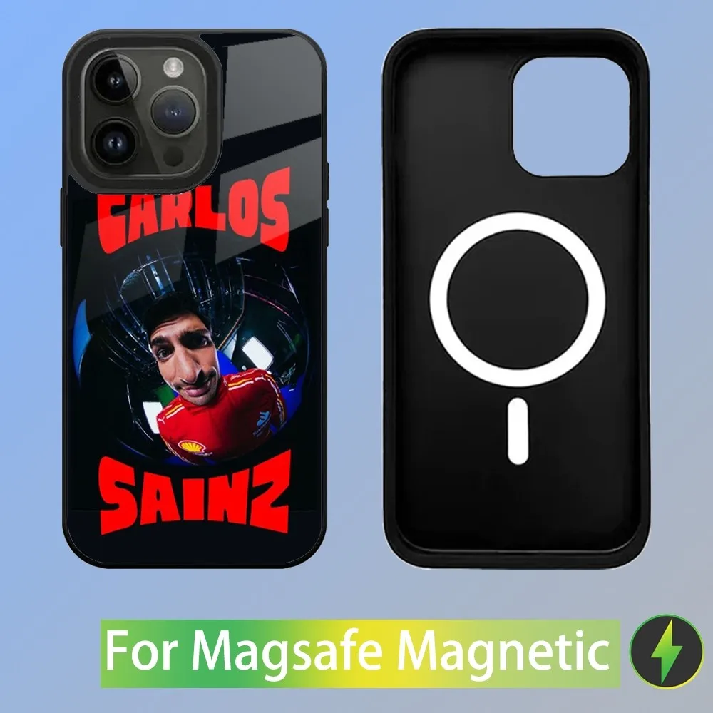 Carlos Sainz F1 55 Phone Case For iPhone 15,14,13,12,11,Plus,Pro,Max Mini Magsafe Magnetic Wireless Charging