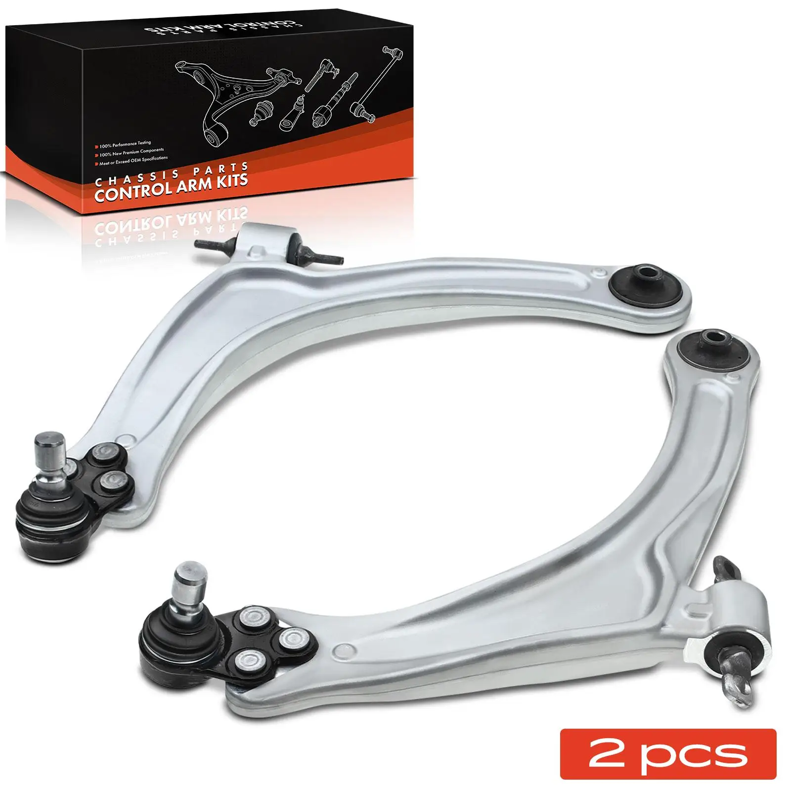 Frankberg 2x Controlebeugel Vooras Links Onder Rechts Voor Chevrolet HHR 2006-2011 15787555 15803766 15787556 22700087 K620897