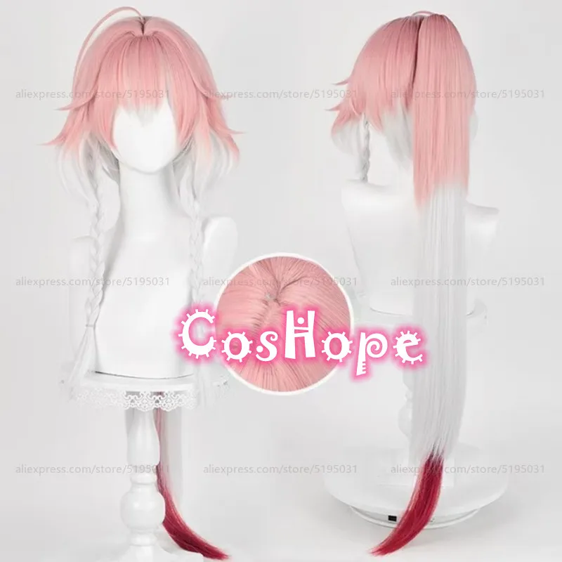 Changli Cosplay Wig 90cm Long Hair with Ponytail Pink Silver White Red Wig Cosplay Anime Cosplay Heat Resistant Synthetic Wigs