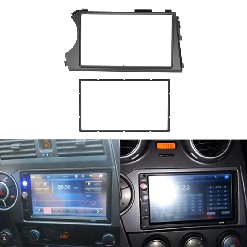 2Din Car Fascia for SSANG YONG Actyon LHD Stereo Fascias Panel Dash Mount Installation Car DVD Frame Kit In-Dash