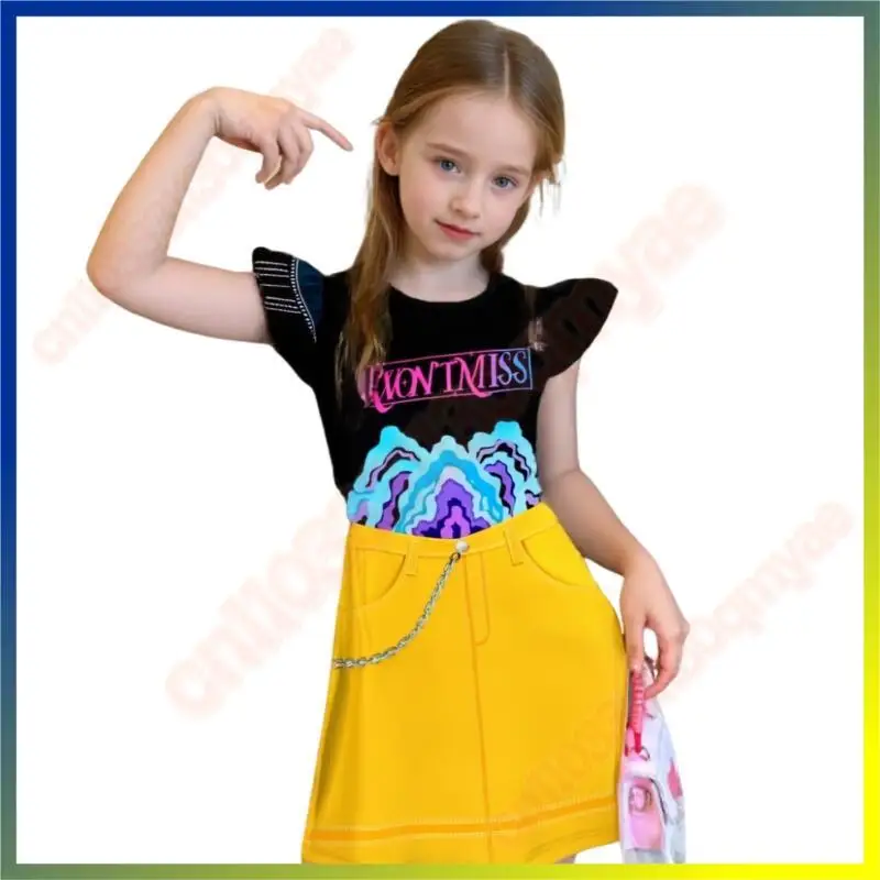 어린이 조이 미라 루미 데몬 헌터 코스프레 의상 소녀 할로윈 영화 K팝 그룹 아이돌 롤플레잉 플라잉 슬리브 드레스