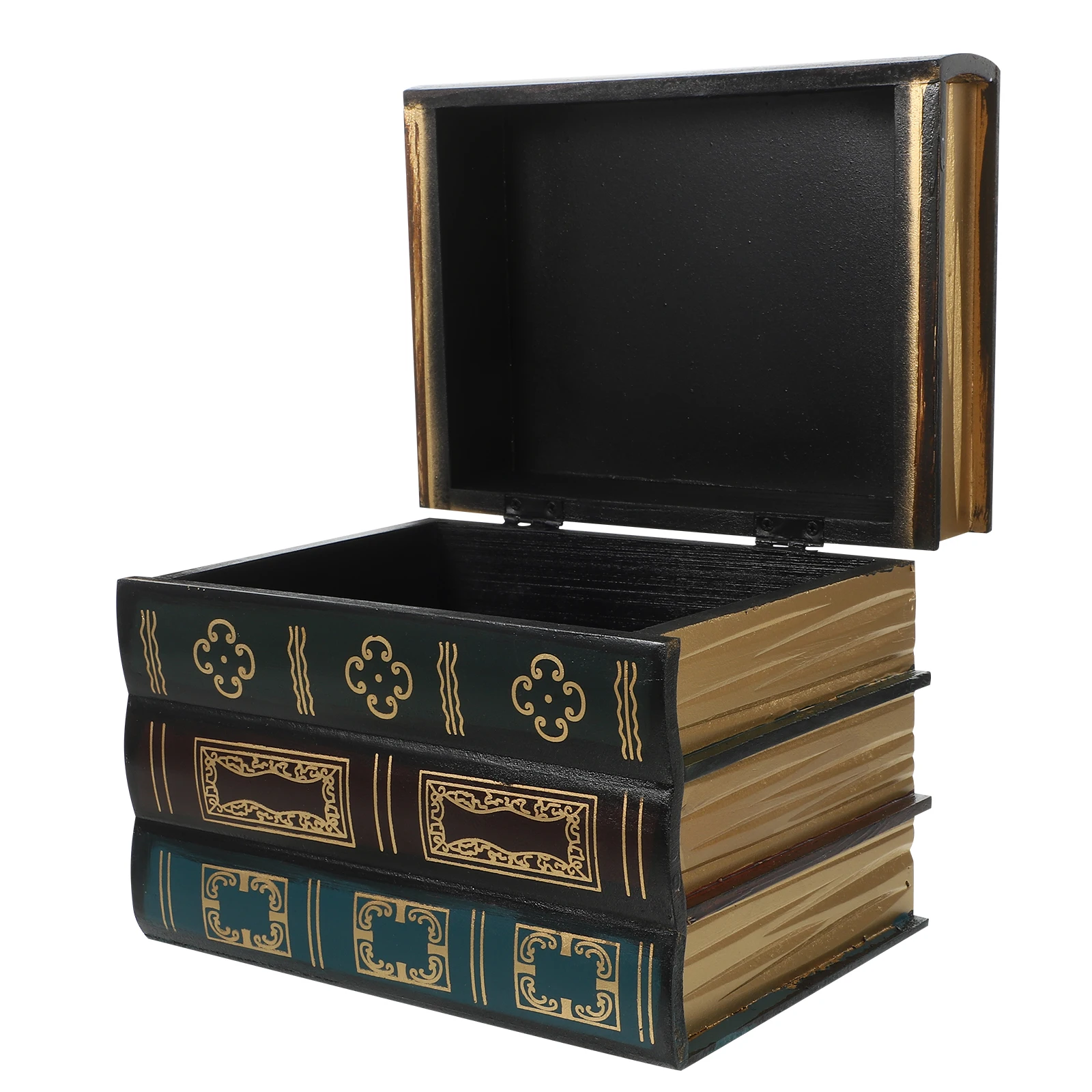 

Key Storage Box Book Shape Desk Organizer Entrance Tray Jewelry Container Decorative Retro Box Coin Holder Lightweight Practical