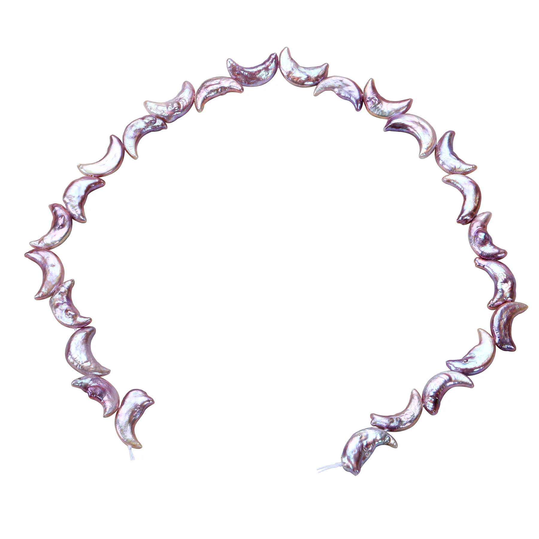 

24PCS Freshwater Baroque Moon Pearls Bright Luster Irregular Crescent Beads Wholesale Loose Pearls For DIY Bracelet Accessories