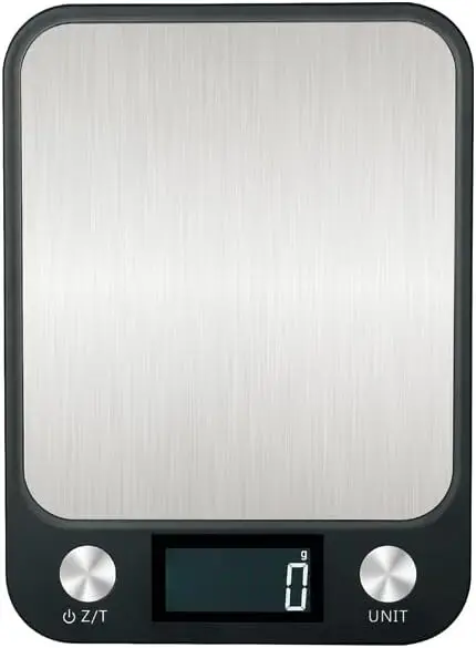 Digital Kitchen Scale - 15kg Stainless Steel Food Scale for Baking, Candle & Soap Making