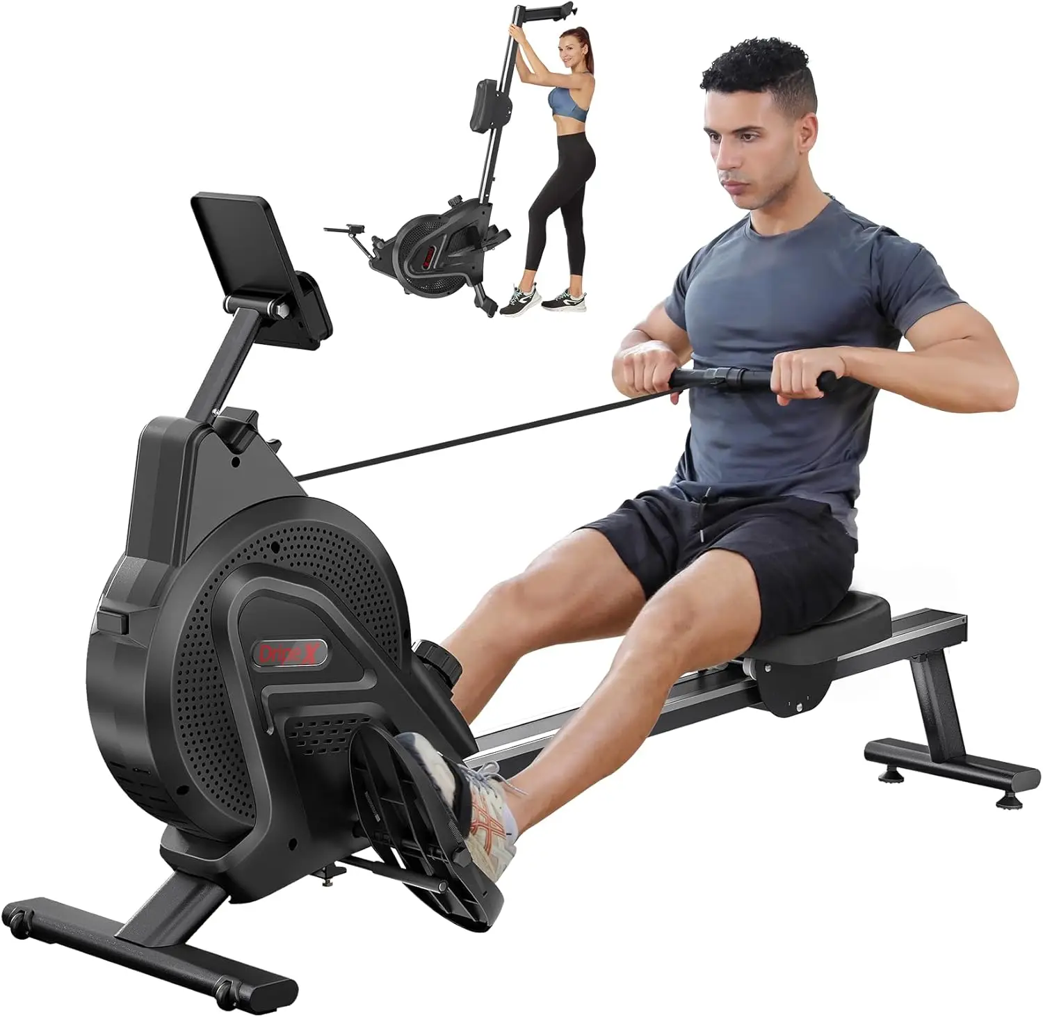 

Rowing Machines for Home Use, Rowing Machine Max 350 LBS, Professional Magnetic Rower with 16 Levels of Workout Resistanc