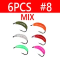6 piezas de tamaño MIX 8