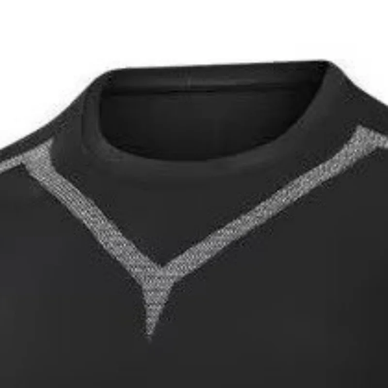 

Winter fitness clothes men's quick drying tight fitting top with thick velvet and warm long sleeved running training clothes spo