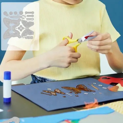 मैकेनिकल गियर तितली आकार कार्बन स्टील डाई कट तितली स्टीमपंक धातु एम्बॉसिंग डाई कट स्टेंसिल स्टीमपंक बनाना 8 best sales तितली मर जाती है - №5