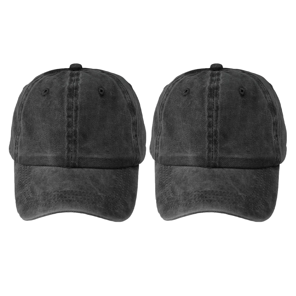 

2Pcs Vintage Cap Adjustable Golf Hats Cotton Breathable Outdoor Sports Hat Vintage Baseball Caps Women Men Youth