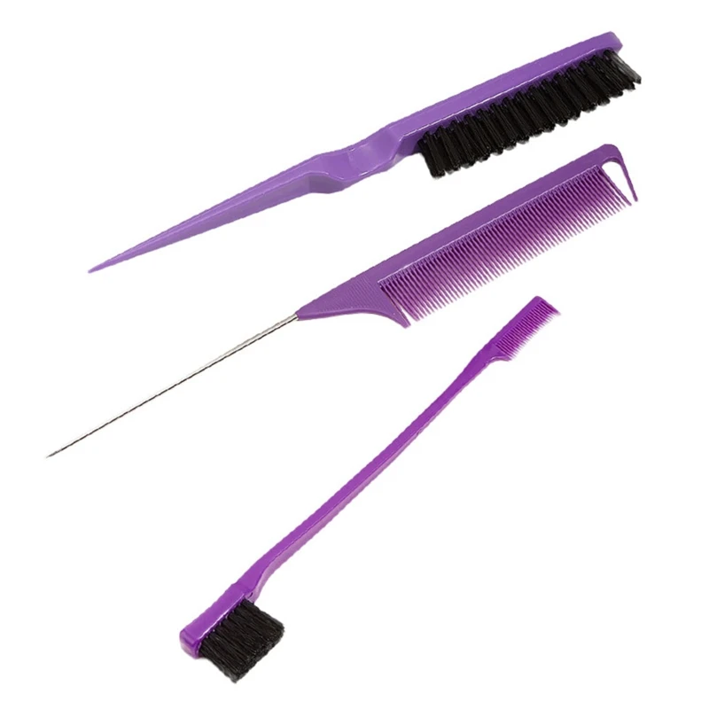 Juego 3 cepillos para peine para con estilo, incluye cepillo borde doble cara, envío directo