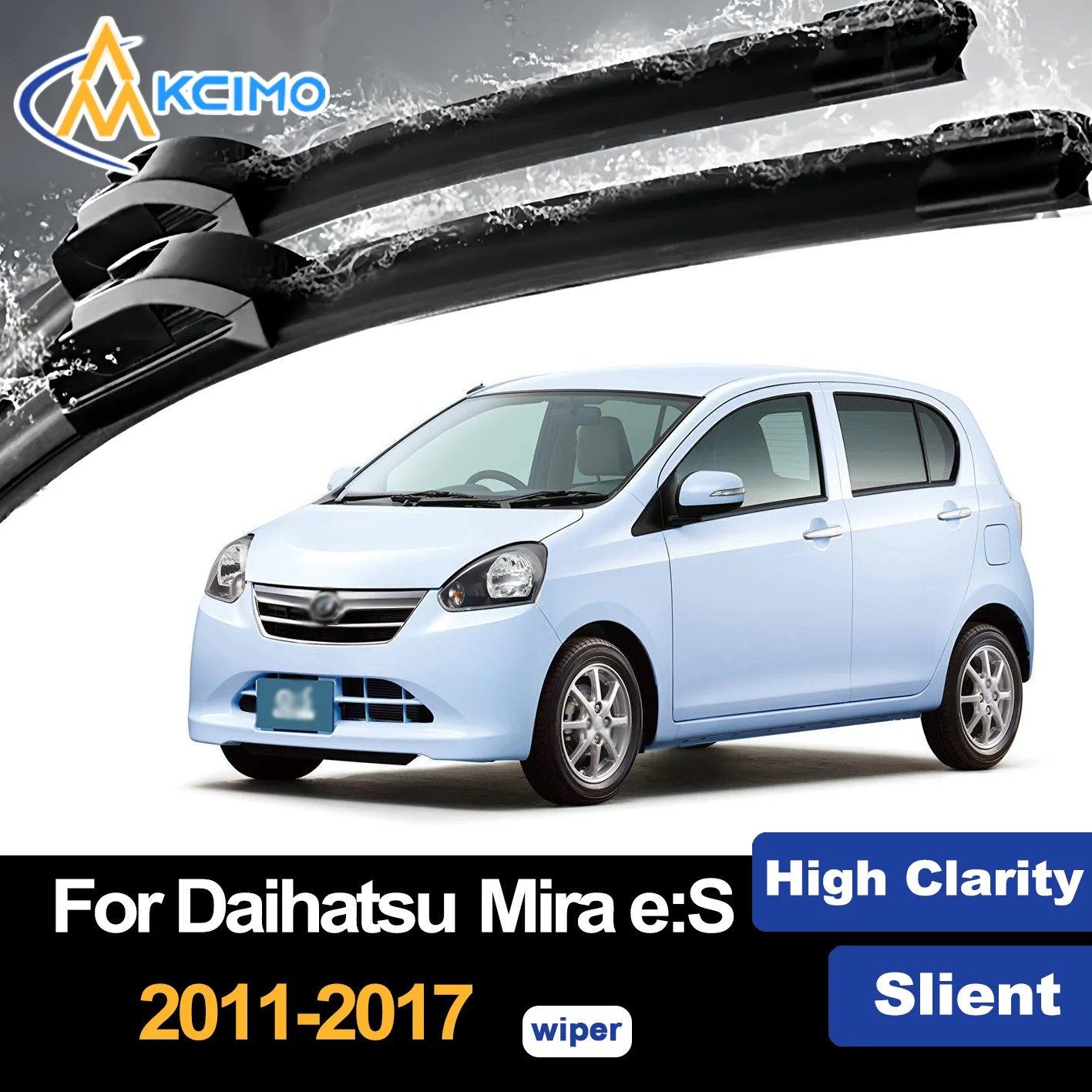 

Front Wiper Blades for Daihatsu Mira e:S LA300 2011-2017 2012 2013 Premium Car Windscreen Windshield Window Wiper Accessories