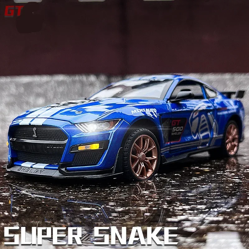 1:24 Ford Mustang Shelby GT500 Alloy Racing Car Model Diecast & Toy Vehicles Metal Car Model Simulation Collection Toy Gift