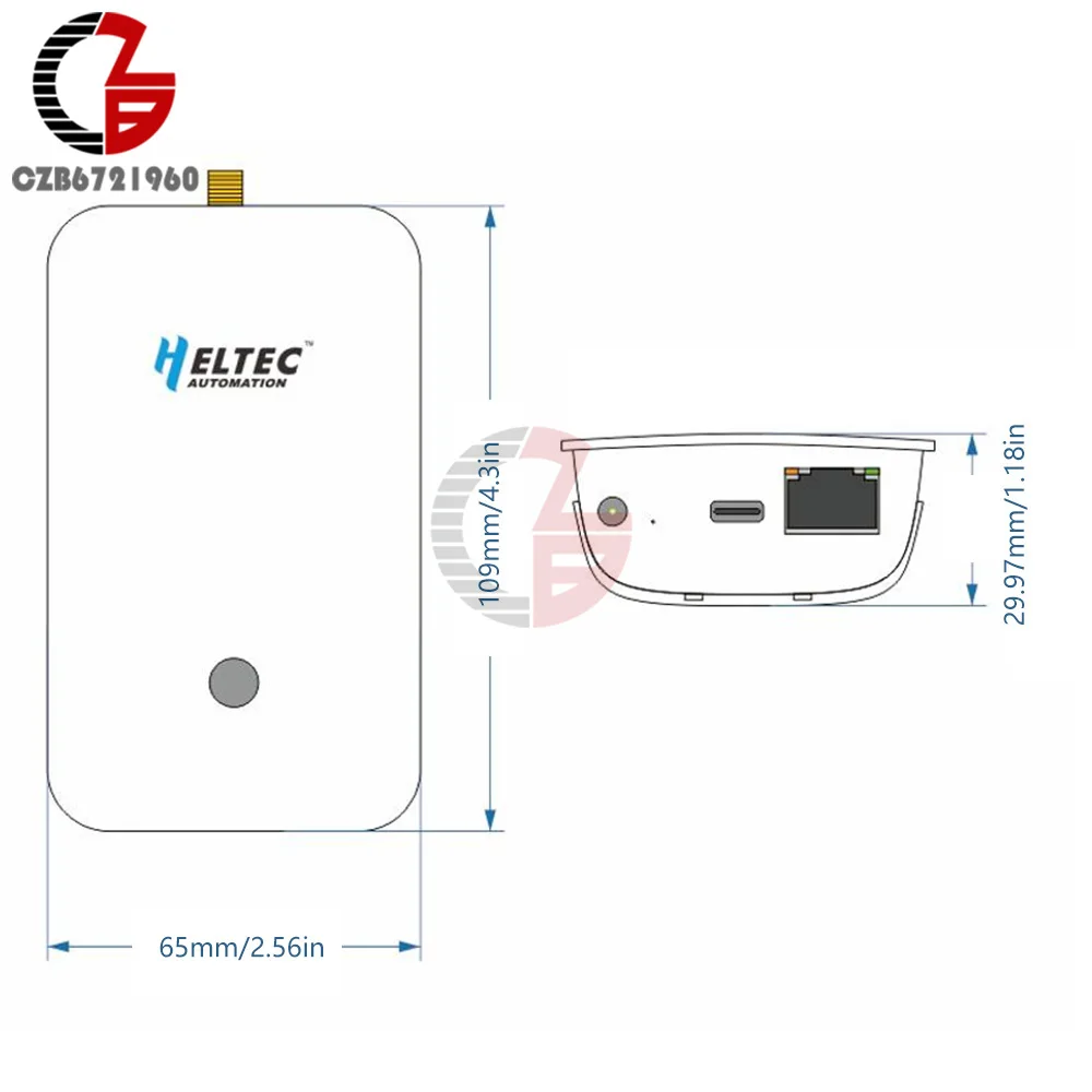 470MHZ 868MHZ 915MHZ MT7628+SX1303 8 Channel Gateway Lorawan Standard Protocol IoT Application Gateway Module DC 5V 4dBi Antenna