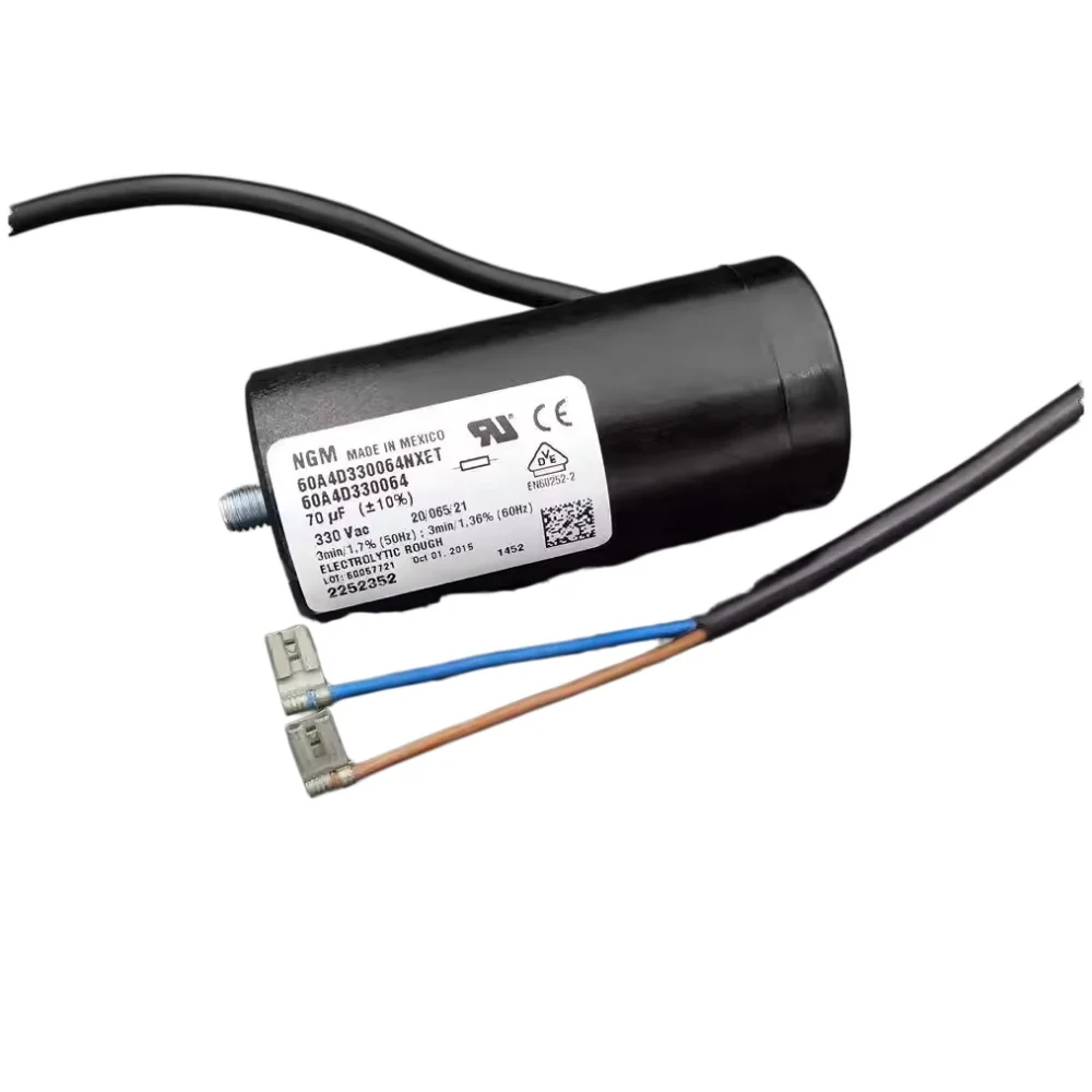 Original 97uf 330V AC 60A Compressor Start Capacitor for Refrigerator Parts Removed from Working Equipment 60A4D330064NXET