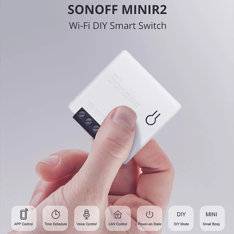 SONOFF MINIR2 WiFi Smart Switch 2 Way EWeLink APP Remote Control Switch Module Smart Breaker Interruptor Works With Alexa Google