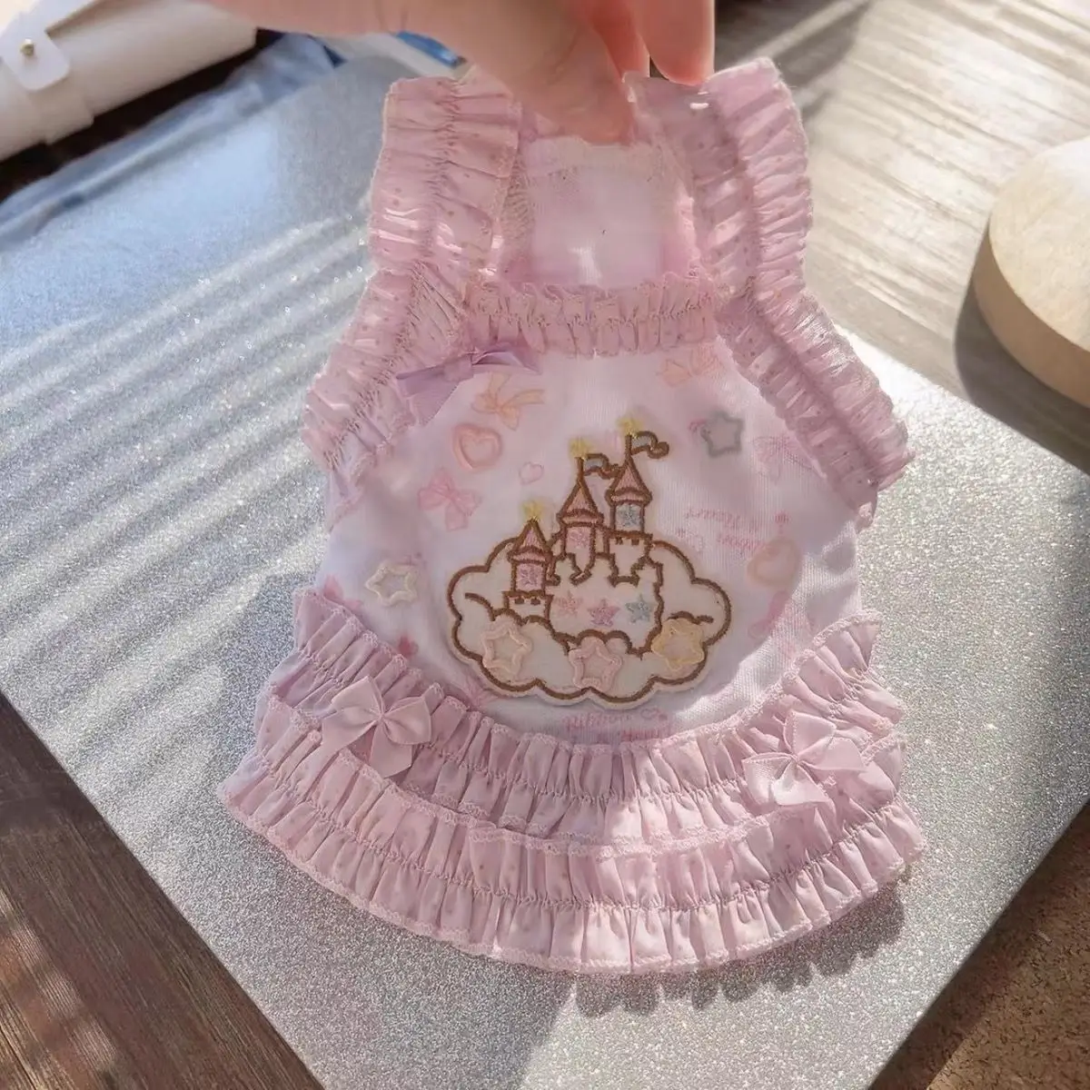 Cute Pet Princess Dress Pet Cat Dog Cake Dress Yorkshire Bears Dog Cat Strap Dress Cute Daily Style Dog Dresses for Small Dogs