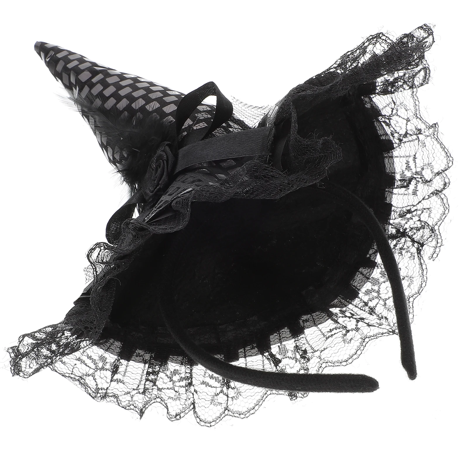 

Witch Hat Headband Kids Purple Witches Child Size Halloween Party Costume Performance Props Hair Band Accessories