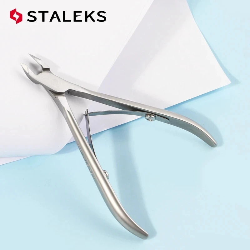 STALEKS NS-10-4 Manicure Trimming Dead Skin Clipper High Precision Stainless Stee Fingernail Toenail Cuticle Scissors Nail Tools