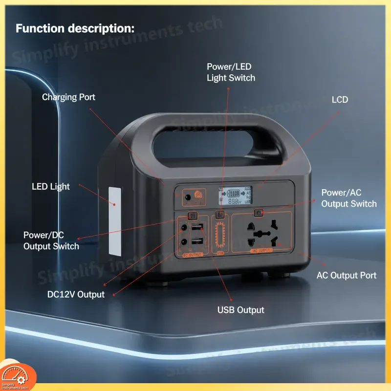 150W Portable Power Station 144Wh Solar Generator Emergency Backup Battery Pack for Outdoor Camping Fishing Home Use CPAP
