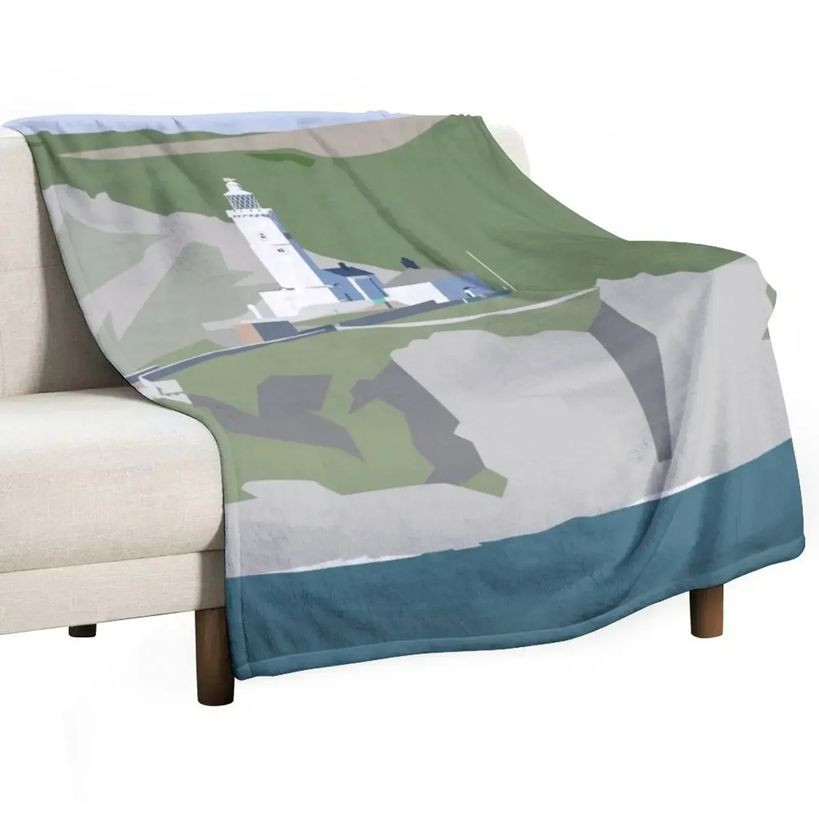 Start Point Lighthouse from the Sea Throw Blanket Tourist sofa bed Plaid on the sofa christmas gifts warm winter Blankets