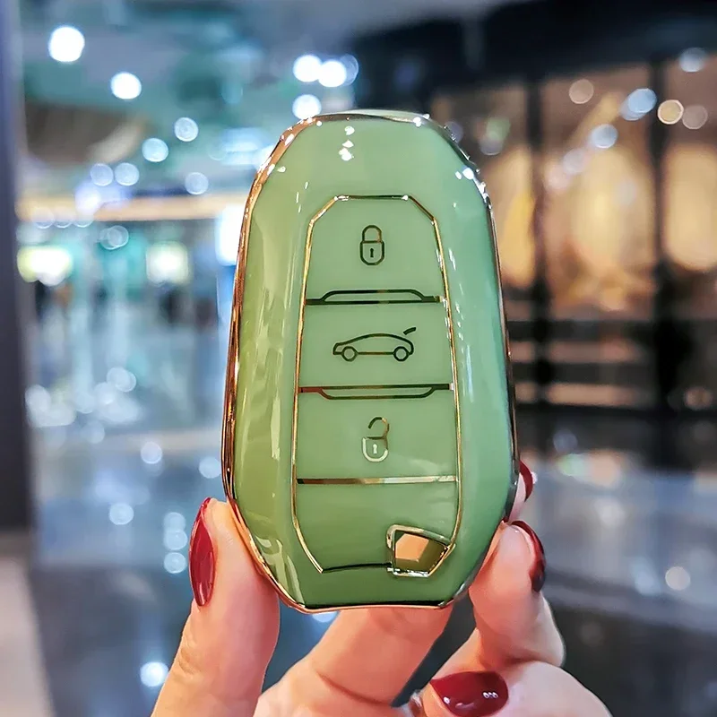 لينة بولي TPU الذكية حقيبة مفاتيح بعيد المفاتيح لبيجو 208 DS3 5008 DS5 DS لسيتروين C4 C5 X7 مفتاح السيارة فوب غطاء حامي