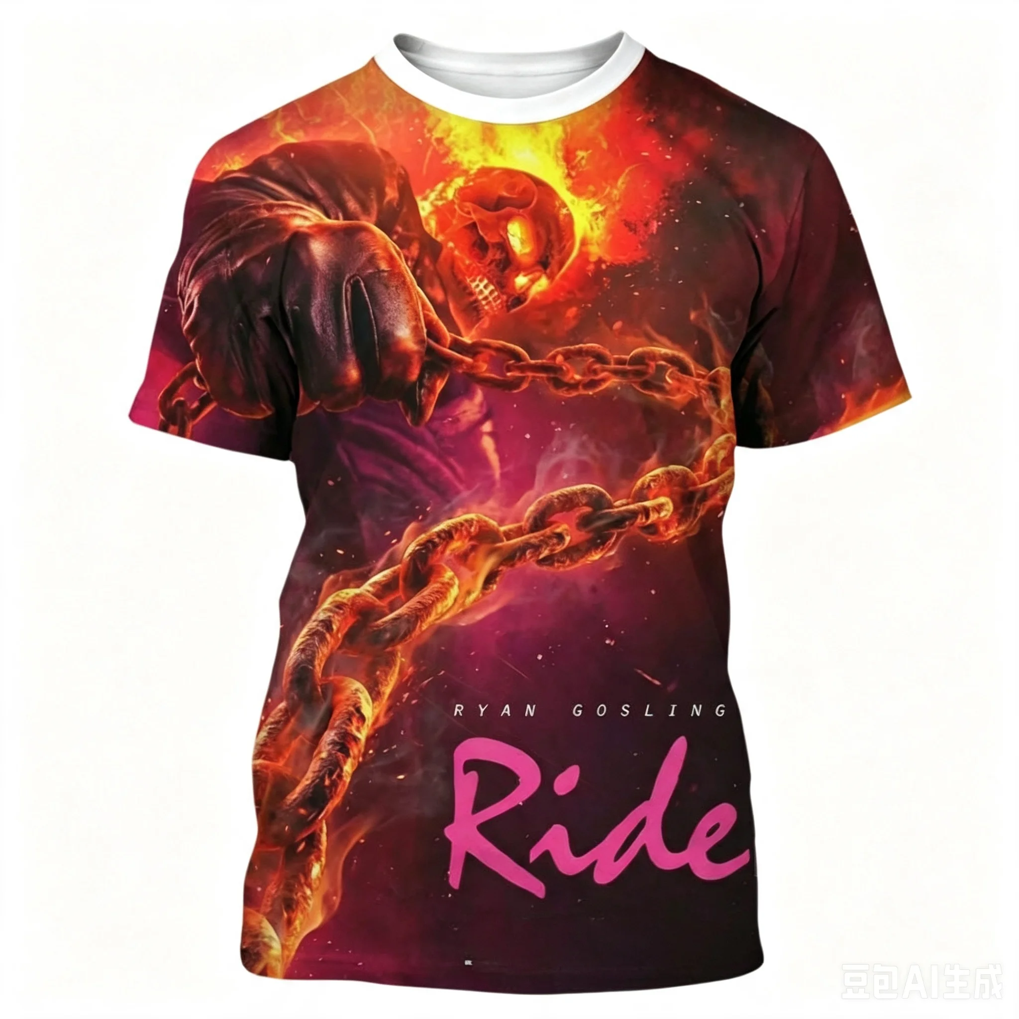 Ryan Gosling Ghost Rider X Ken Meme 2026 New 3D Print T-Shirt for Men Women Y2k Comfortable Quick Dry Party Outdoor Tee Fan Top