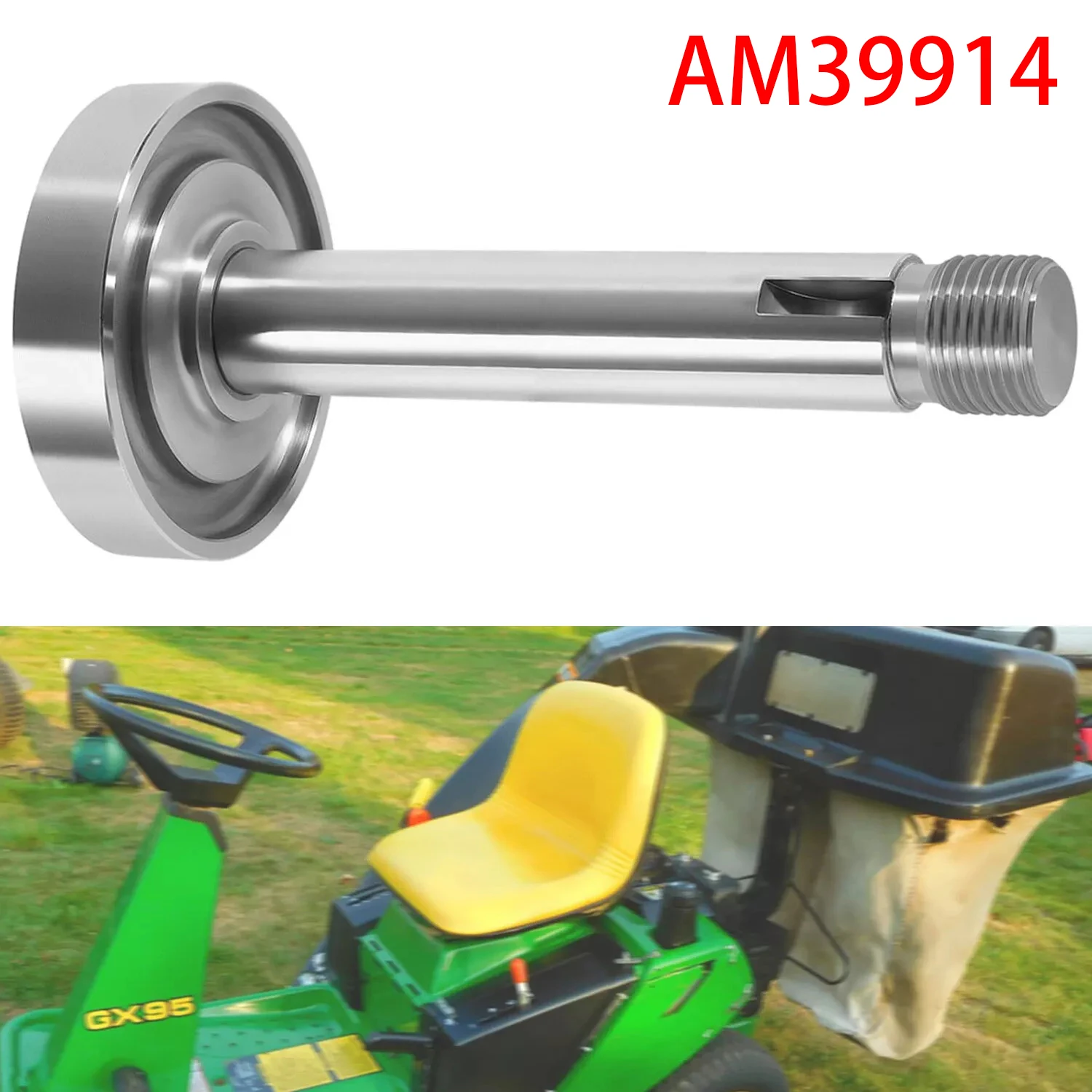 

TM AM39914 Lawn Mower Blade Spindle Shaft Replaces for John Deere Spindle 48 120 140 300 GX70 R70 RX63 RX95 SRX75 SX85 SX95