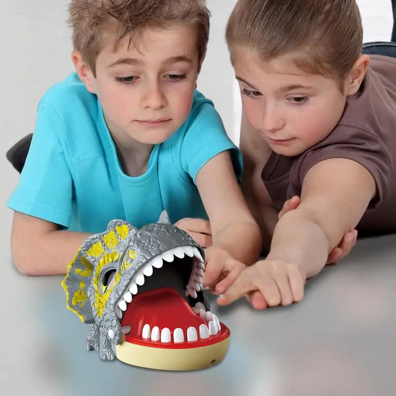 Biting Hand Trick Toy Dinosaur Biting Toys Tricky Dentist Game Dinosaur Interaction Toy Pressing Teeth Action Enhance Hand-Eye