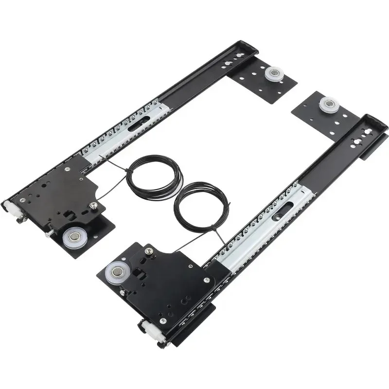 12-22 Inches Hidden Wardrobe Sliding Rail Cabinet Door Side Mounted Reverse Insertion Cabinet Slides Hinges Hardware Accessories