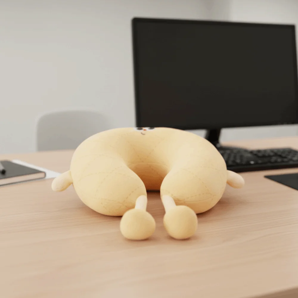 

Adorable Cartoon Fruit Shape Neck Pillow Soft PP Cotton Office Nap Pillow Fluffy Slow Rebound Travel Pillow Adult