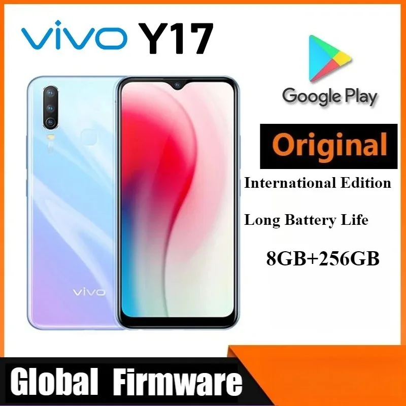 VIVO Y17 4G Smartphone 6.51 Inch HD+ Display 5000mAh Battery Dual SIM Mobile Phone