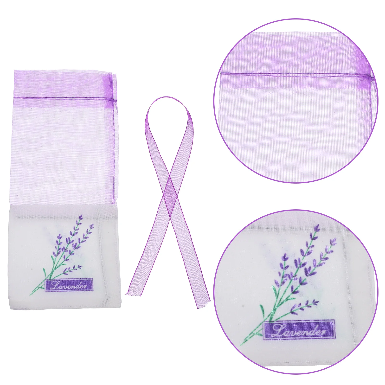 30 Pcs Aroma Para Closet Bags for Lavender Pouch Scents Perfumes Aromatic Sachet Dried Flower Empty to Fill Medium Mesh Ribbon