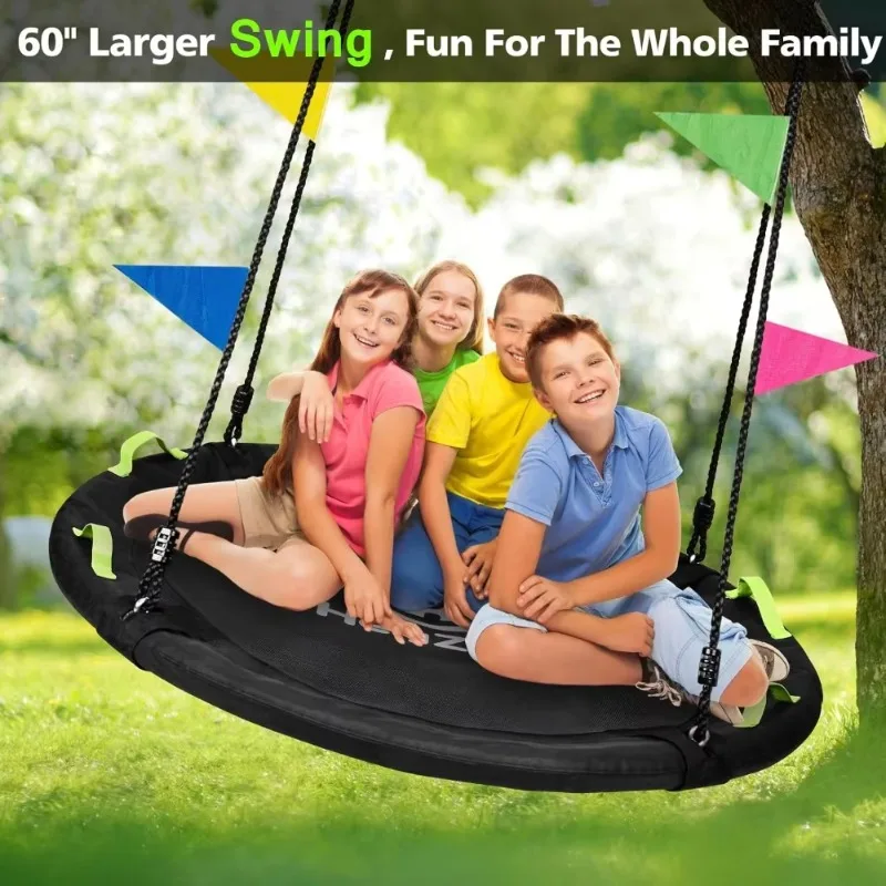 

Tree Swing, 60 inch Swing for Whole Family, 900lbs Weight Capacity, w/Adjustable Hanging Straps, for Outdoor Backyard