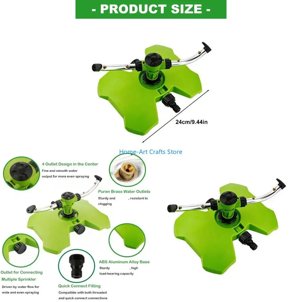 Y3NA Water Efficient Triple Arm Sprinkler With Rapid 5 Second Installation Process Suitable For Residential & Public Greens