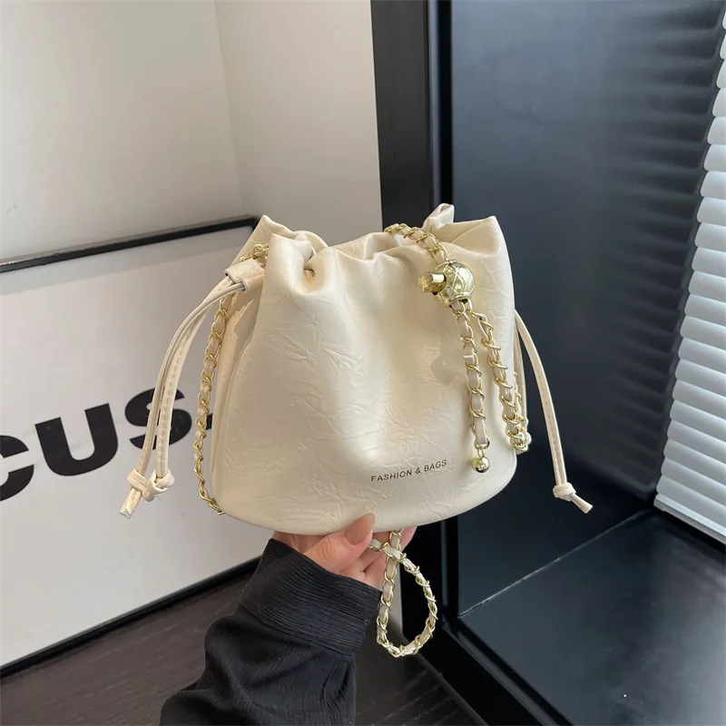 Pu Leather Shouder Bags For Women 2024 New Korean Hot Sale Bucket Underarm Bag New Autumn High Quality Crossbody Bag Bolsas