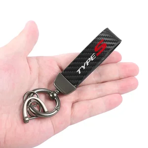 Loại Keychain Honda Civic Type s, Keychain xe hơi, Phụ kiện kiểu sáng tạo, Mẫu sợi carbon, Tự 10 Chaves bán hàng chính Honda Type R - №7