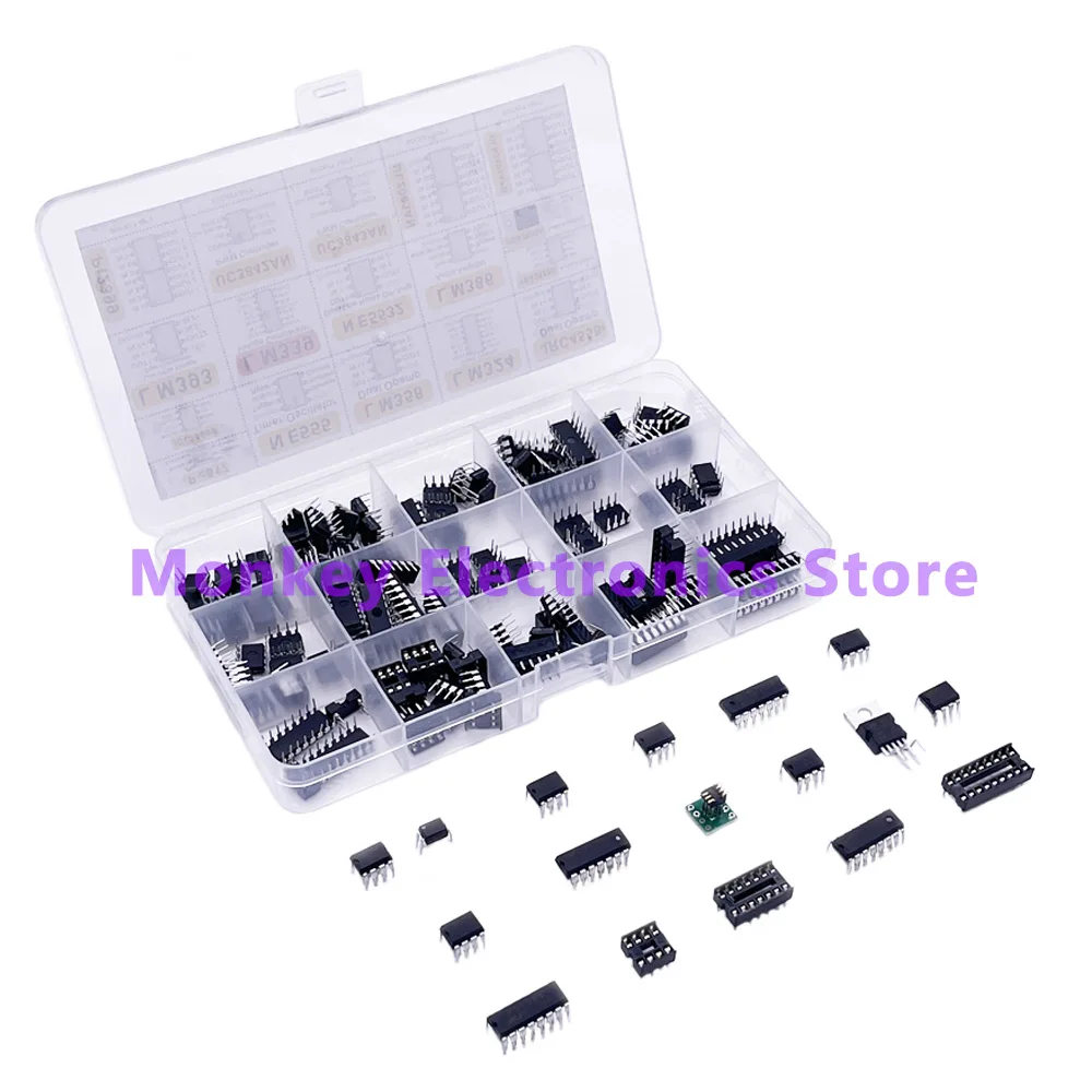 150pcs Integrated IC Circuits Chips Boxed PC817 ICL7660 NE555 LM358 JRC4558 LM393 LM339 Repair Appliances Send Clip Send Adapter