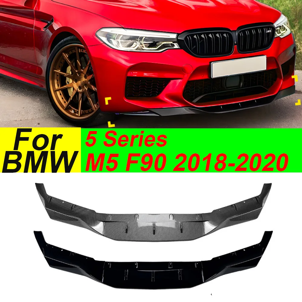 

For BMW 5 Series M5 F90 2018-2020 Pre-Facelift Front Bumper Splitter Lip ABS Canard Diffuser Spoiler Guard Body Kit Protector