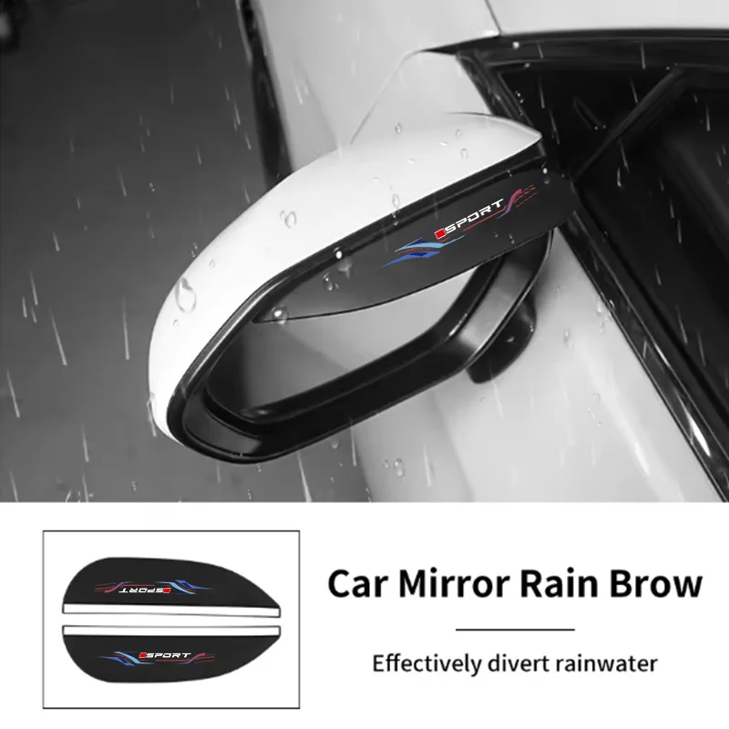 Cartoon-Style Colorful Rain Shield for Rearview Mirror, Single Square Red Sports Car Mirror Rain Cover, Anti-Rain and Sunshade for Reversing Mirror