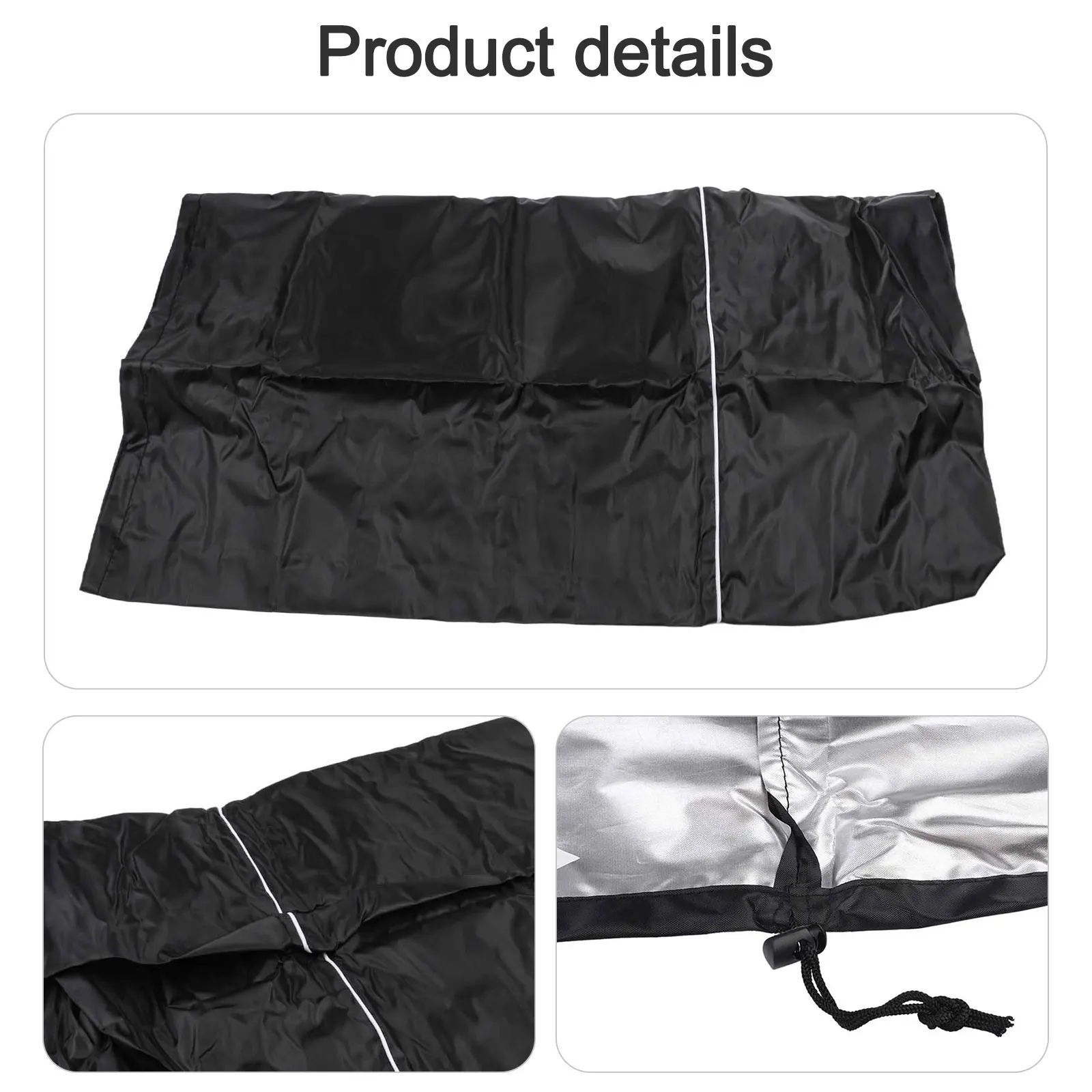 

Для наружного использования 152*46*54 см чехол для уличной скамейки черный защитный чехол для уличной скамейки водонепроницаемый пылезащитный чехол 210D ткань Оксфорд