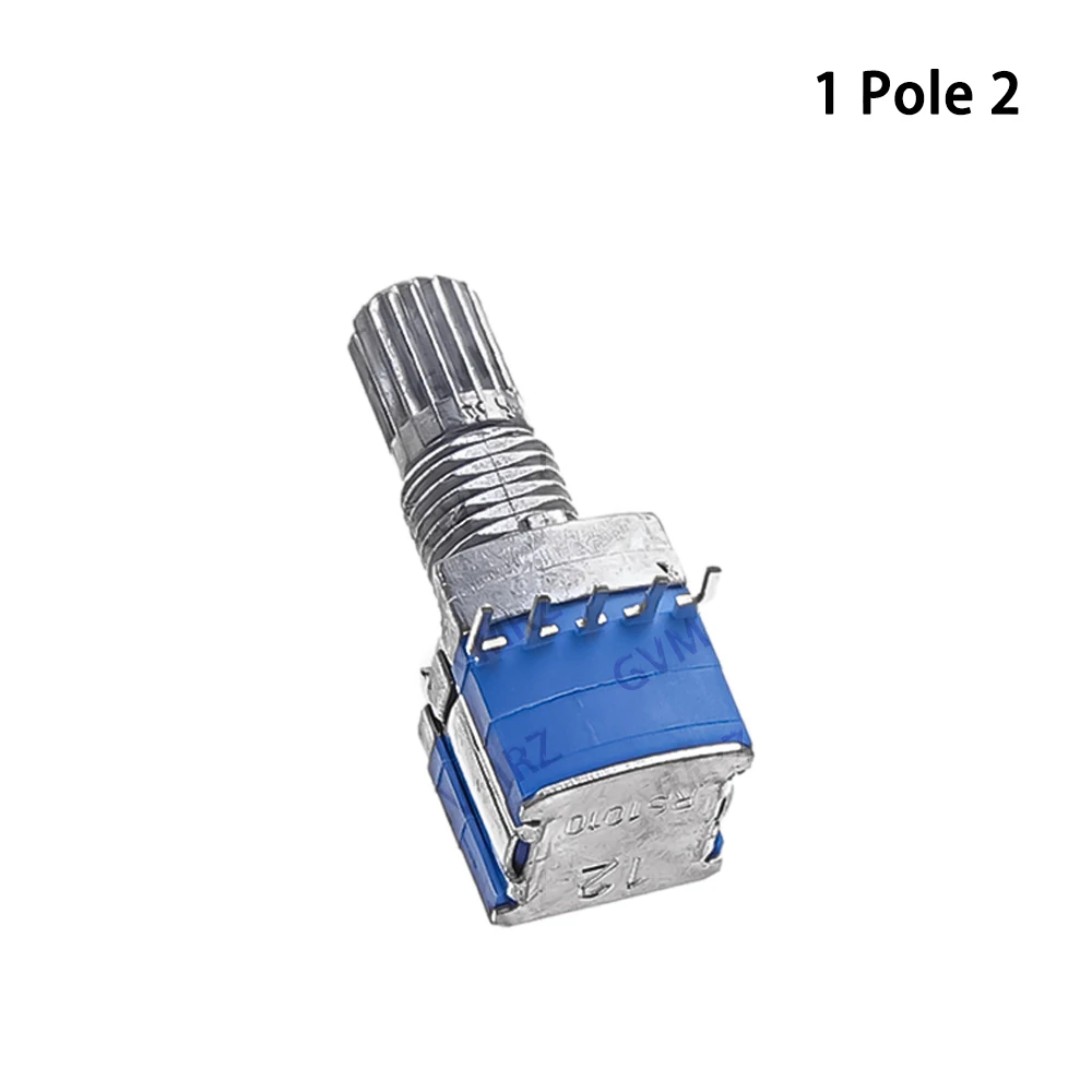 5PCS RS1010 Rotary Switch  Integrated Circuit Kit 15mm Shaft 1P2T-1P6T 2P2T-2P4T Selector Switch 1P2T 1P3T 1P6T 1P5T