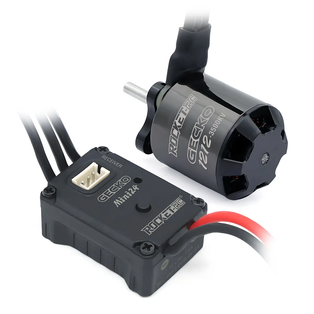 1/24 Brushless Remote Control Car with Climbing Motor and Plastic ESC Set Metal Components for RC Boat & Truck