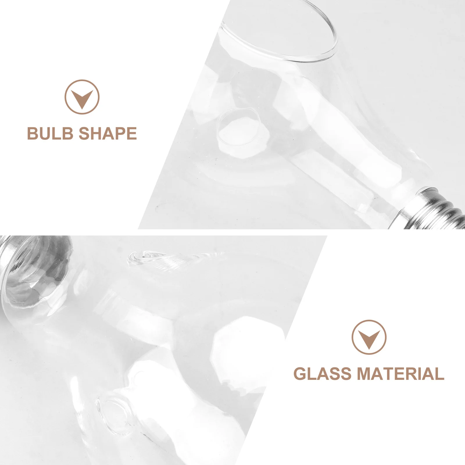 

2Pcs Succulent Glass Bulb Vase Lightbulb Shape Hanging Hydroponic Flower Arrangement Home Decor Terrarium Vessel Ornament