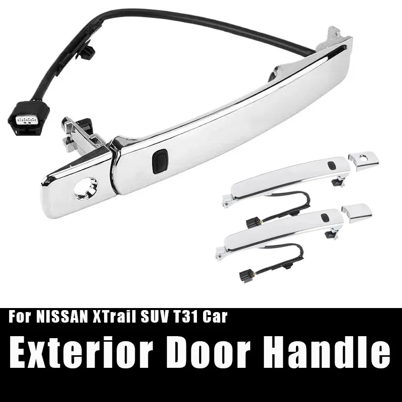Para NISSAN XTrail SUV T31 manija de puerta Exterior de coche del año modelo 2006 a 2014 con compatibilidad OEM 80640 JG03A 80640 JG02A
