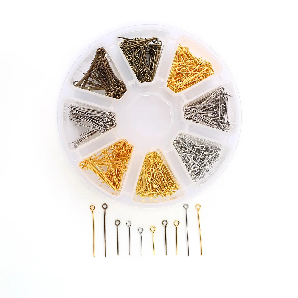 

Beads 9 Word Needle Box Locket Pin for Earring Eye Pins Jewelry Making Lid Iron DIY Headpins Necklace Bracelet Accessories