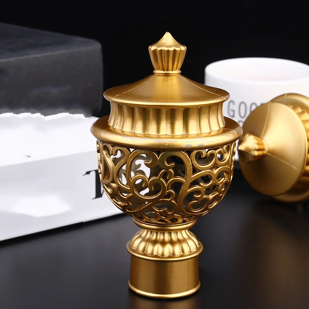 10pcs European Curtain Rod Finials Decorative End Caps For Roman Pole High-Strength Material Easy Install Curtain